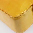 LOUIS VUITTON Monogram Vernis Columbus Tote Bag Lime Yellow M91047 Auth gh2358-15