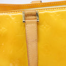 LOUIS VUITTON Monogram Vernis Columbus Tote Bag Lime Yellow M91047 Auth gh2358-10