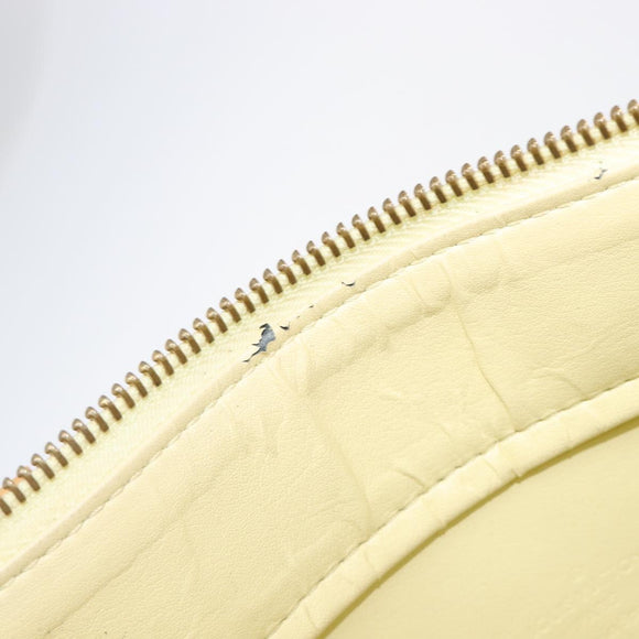 LOUIS VUITTON Monogram Vernis Columbus Tote Bag Lime Yellow M91047 Auth gh2358