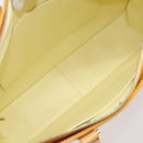 LOUIS VUITTON Monogram Vernis Columbus Tote Bag Lime Yellow M91047 Auth gh2358-11