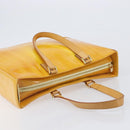 LOUIS VUITTON Monogram Vernis Columbus Tote Bag Lime Yellow M91047 Auth gh2358-6