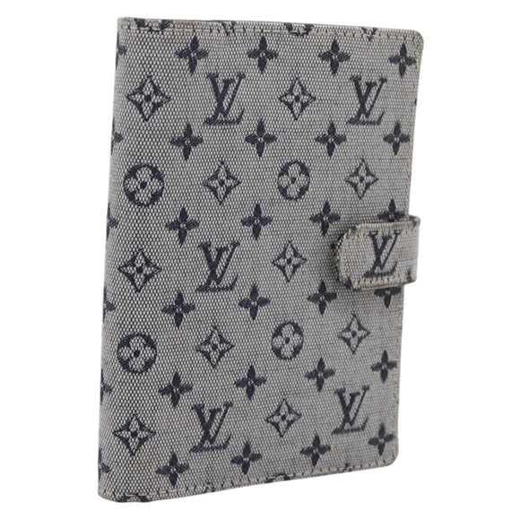 LOUIS VUITTON Monogram Mini Agenda PM Day Planner Cover Blue R20910 Auth gh2363
