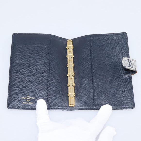 LOUIS VUITTON Monogram Mini Agenda PM Day Planner Cover Blue R20910 Auth gh2363
