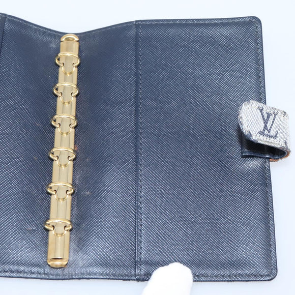 LOUIS VUITTON Monogram Mini Agenda PM Day Planner Cover Blue R20910 Auth gh2363