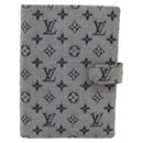 LOUIS VUITTON Monogram Mini Agenda PM Day Planner Cover Blue R20910 Auth gh2363-13