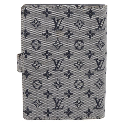 LOUIS VUITTON Monogram Mini Agenda PM Day Planner Cover Blue R20910 Auth gh2363 - 0