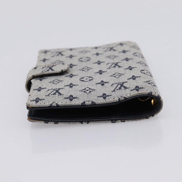 LOUIS VUITTON Monogram Mini Agenda PM Day Planner Cover Blue R20910 Auth gh2363