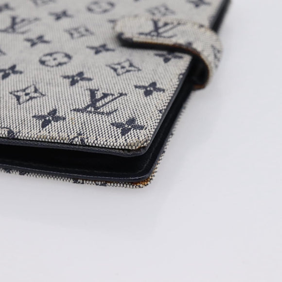 LOUIS VUITTON Monogram Mini Agenda PM Day Planner Cover Blue R20910 Auth gh2363