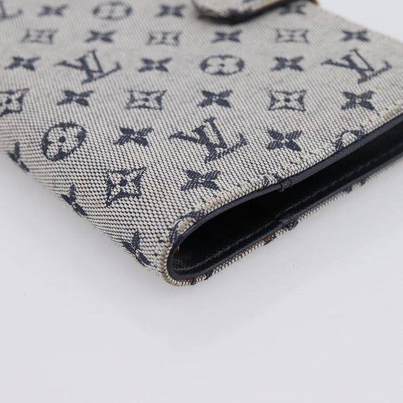 LOUIS VUITTON Monogram Mini Agenda PM Day Planner Cover Blue R20910 Auth gh2363