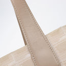 CHANEL New Travel Line Tote Bag Canvas Beige Gold Tone CC Auth gh2368-10