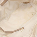 CHANEL New Travel Line Tote Bag Canvas Beige Gold Tone CC Auth gh2368-11