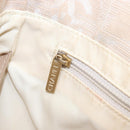 CHANEL New Travel Line Tote Bag Canvas Beige Gold Tone CC Auth gh2368-23