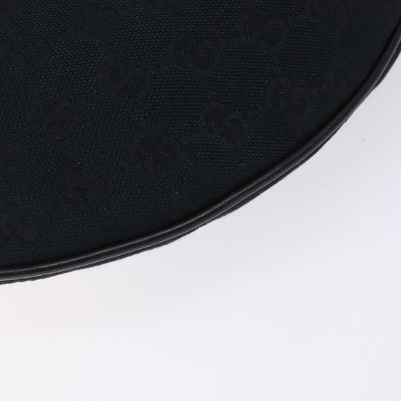 GUCCI GG Canvas Hand Bag Black Gold Auth gh237