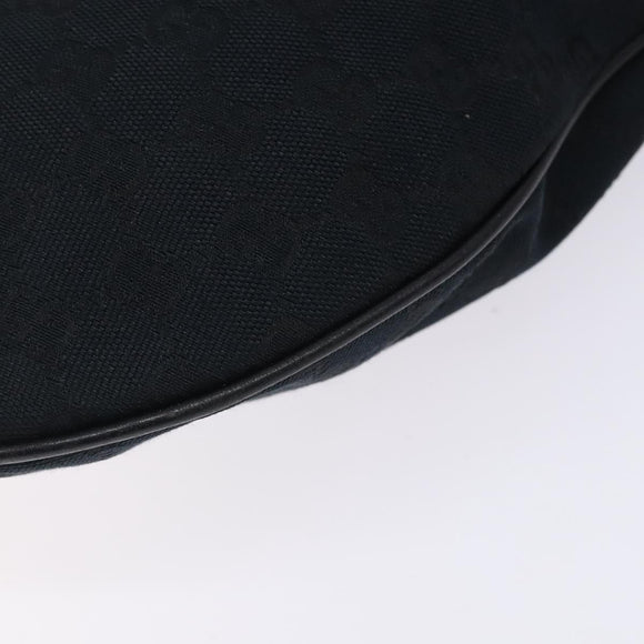 GUCCI GG Canvas Hand Bag Black Gold Auth gh237