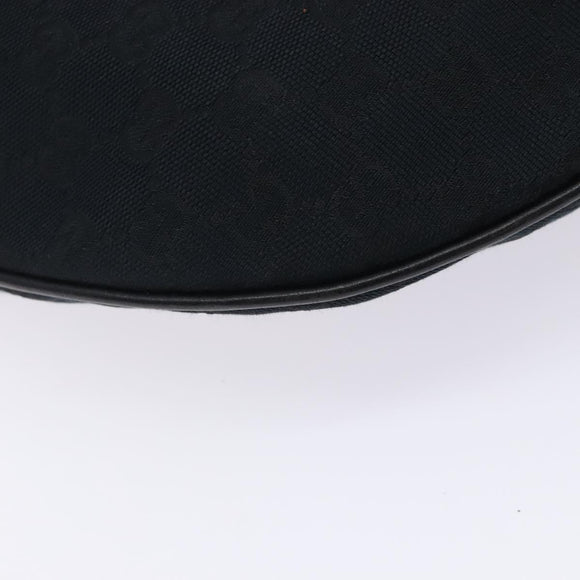 GUCCI GG Canvas Hand Bag Black Gold Auth gh237