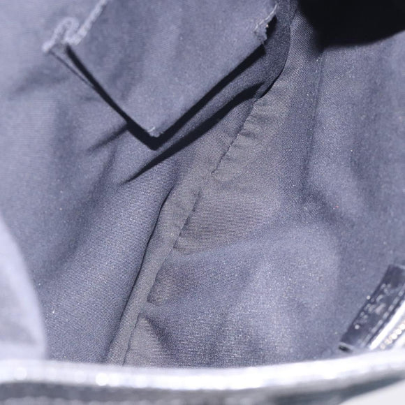 GUCCI GG Canvas Hand Bag Black Gold Auth gh237