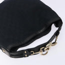 GUCCI GG Canvas Hand Bag Black Gold Auth gh237-6