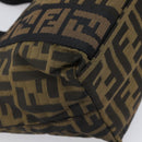 FENDI Zucca Canvas Hand Bag Black Gold Tone 7VA165 Auth gh2374-13