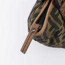 FENDI Zucca Canvas Hand Bag Black Gold Tone 7VA165 Auth gh2374-17