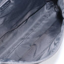 Christian Dior Trotter Canvas Shoulder Bag Black Silver Auth gh2375-19