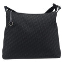 Christian Dior Trotter Canvas Shoulder Bag Black Silver Auth gh2375-2