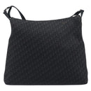 Christian Dior Trotter Canvas Shoulder Bag Black Silver Auth gh2375-3