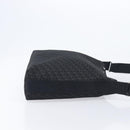 Christian Dior Trotter Canvas Shoulder Bag Black Silver Auth gh2375-5