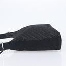 Christian Dior Trotter Canvas Shoulder Bag Black Silver Auth gh2375-6