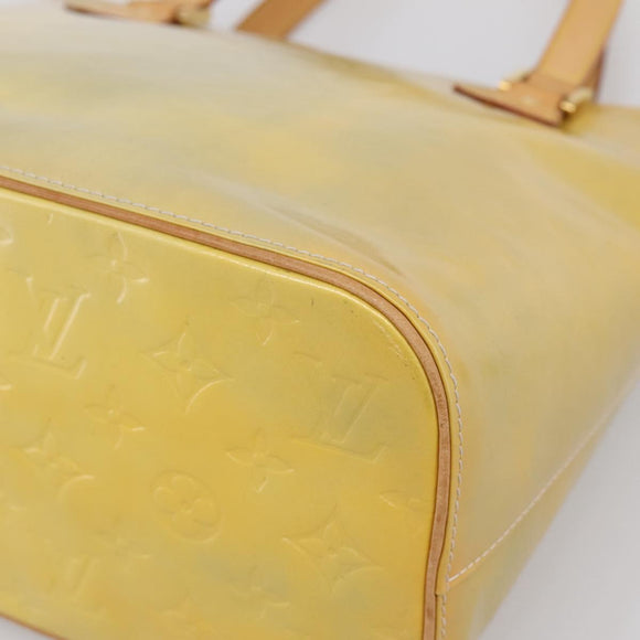LOUIS VUITTON Monogram Vernis Houston Hand Bag Gris M91053 LV Auth gh2377