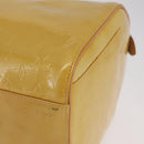 LOUIS VUITTON Monogram Vernis Mercer Boston Bag Beige M91000 LV Auth gh2380-16