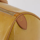 LOUIS VUITTON Monogram Vernis Mercer Boston Bag Beige M91000 LV Auth gh2380-19