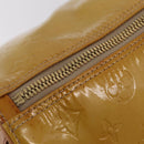 LOUIS VUITTON Monogram Vernis Mercer Boston Bag Beige M91000 LV Auth gh2380-21