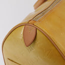 LOUIS VUITTON Monogram Vernis Mercer Boston Bag Beige M91000 LV Auth gh2380-22