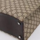 GUCCI GG Supreme Tote Bag PVC Beige Silver 91250 Auth gh2381-16