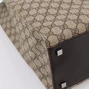 GUCCI GG Supreme Tote Bag PVC Beige Silver 91250 Auth gh2381-9