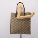 GUCCI GG Supreme Tote Bag PVC Beige Silver 91250 Auth gh2381-22
