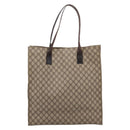GUCCI GG Supreme Tote Bag PVC Beige Silver 91250 Auth gh2381-2