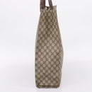 GUCCI GG Supreme Tote Bag PVC Beige Silver 91250 Auth gh2381-4
