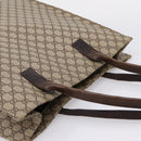 GUCCI GG Supreme Tote Bag PVC Beige Silver 91250 Auth gh2381-6