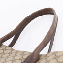 GUCCI GG Supreme Tote Bag PVC Beige Silver 91250 Auth gh2381-8