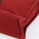 HERMES Fourre Tout MM Hand Bag Canvas Red Silver Auth gh2382-15