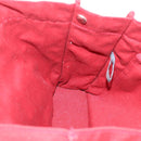 HERMES Fourre Tout MM Hand Bag Canvas Red Silver Auth gh2382-17