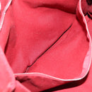 HERMES Fourre Tout MM Hand Bag Canvas Red Silver Auth gh2382-20