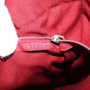 HERMES Fourre Tout MM Hand Bag Canvas Red Silver Auth gh2382-11