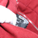 HERMES Fourre Tout MM Hand Bag Canvas Red Silver Auth gh2382-12