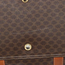 CELINE Macadam Boston Bag PVC Brown Gold Tone Auth gh2383A-10