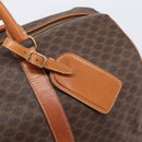 CELINE Macadam Boston Bag PVC Brown Gold Tone Auth gh2383A-15