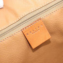 CELINE Macadam Boston Bag PVC Brown Gold Tone Auth gh2383A-18