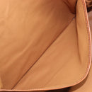 CELINE Macadam Boston Bag PVC Brown Gold Tone Auth gh2383A-24