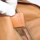 CELINE Macadam Boston Bag PVC Brown Gold Tone Auth gh2383A-25